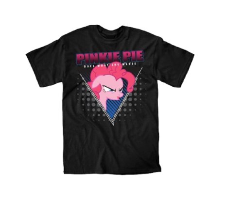 My Little Pony Pinkie Pie Does What She Wants Adult Black T-Shirt