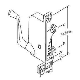 Awning Window Operator, Left Hand, Offset Link, for VE Anderson Windows