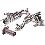 BBK 1567 Chrome 1-5 8 Shorty Tuned Length Single Cat Exhaust Header for GM LT-1 by BBK