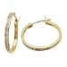 14kt Yellow Gold Classy Diamond Hoop Earrings