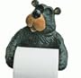 Willie Black Bear Holding Roll Of Toilet Tissue Wall Mounted Toilet Paper Holder Rack 7.5"