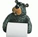 Willie Black Bear Holding Roll Of Toilet Tissue Wall Mounted Toilet Paper Holder Rack 7.5
