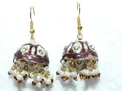 Earring Set-indian Costume Handmade Imitation Bridal Wedding Fashion Lakh / Lac Kundan Jewellery, From Mogul Interior