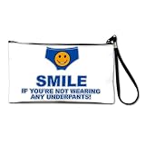 412WI1VSegL. SL160  Artsmith, Inc. Clutch Bag Purse (2 Sided) Smile If Youre Not Wearing Any Underpants Underwear