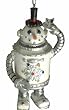 Vintage Retro Snowman Robot Christmas Ornament