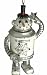 Vintage Retro Snowman Robot Christmas Ornament