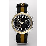 Fossil Nylon Chronograph Black Dial Watch