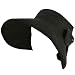 UPF Sun Roll Topless Hat Floppy Visor Adjustable Black
