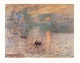 Impression Sunrise Claude Monet Boats Art Poster Print - 16" X 20"