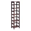 Espresso Narrow 4-Section Bookshelf
