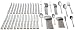 Kitchen & Housewares : Wallace Silver 18/10 Continental Satin Metropolitin 77-Piece Placesetting with 5-Piece Hostess Set, Bonus Steak Knives and Wood Caddy, Service for 12