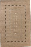 828 Himalayan Collection Contemporary Area Rug Beige, 100% Wool Hand-knotted.
