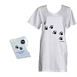 Snoozies Paw Print Cotton Nightshirt in a Bag, Black/White