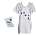 Snoozies Paw Print Cotton Nightshirt in a Bag, Black/White
