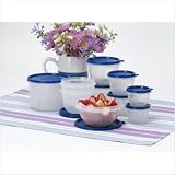 20 Piece Storage Set with Dark Blue Lids by 