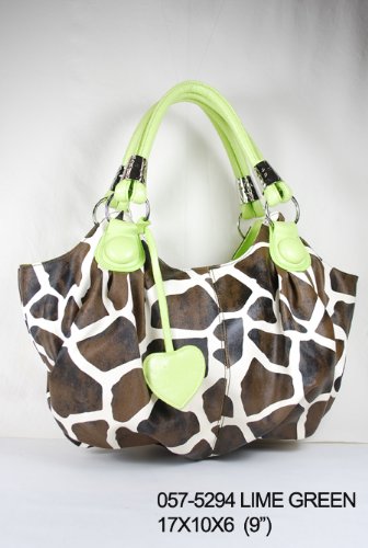 Women Handbag Purse Giraffe Print Fashion New Design Hobo Tote Bag Green