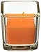Zest Candle 12-Piece Votive Candles, Orange Square Glass