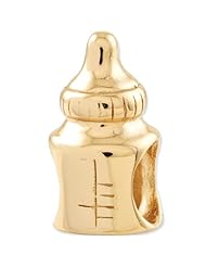 Reflection Beads Silver Gold Plated Baby Bottle Family Bead