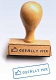 Der Gef�llt-mir-Stempel aus Holz