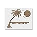 Beach Stencil Template - Reusable Stencil with Multiple Sizes Available