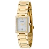 Pulsar Ladies Diamond Mother Of Pearl Dial Gold-Tone Watch #PXT700 by Pulsar