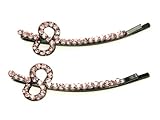 Light Rose Infinity within a Line Bobby Pins