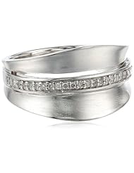 Sterling Silver Diamond and Paint Color Ring, Size 7
