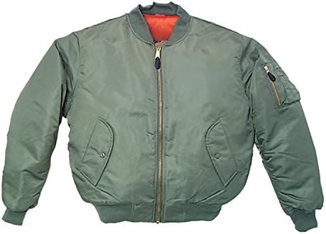 Hardline Tactical Men's MA-1 Reversible Waterproof Air Force Flight Jacket,Medium,Olive Drab
