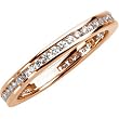 14K Rose Gold Diamond Wedding Band - 0.37 Ct.