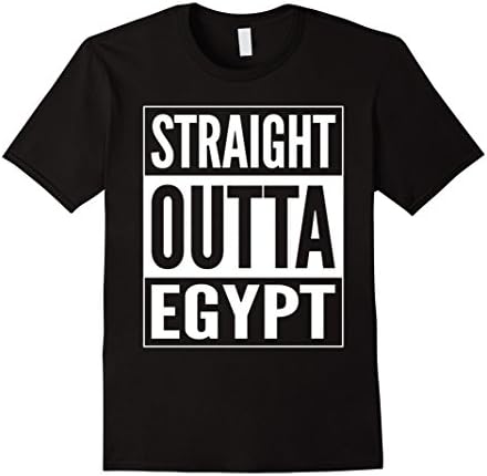 Men's Straight Outta Egypt T-Shirt - Rep your country Tee 3XL Black
