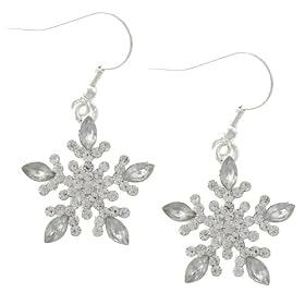 Crystal SNOWFLAKE Dangle Earrings
