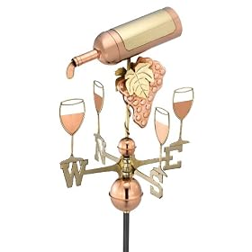 Good Directions 917P Full Size Wine Bottle Weathervane, Polished by Good Directions