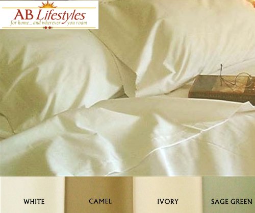 Short Queen (60X75) RV & Camper Sheet Set 300 thread count, 100% cotton CAMEL color