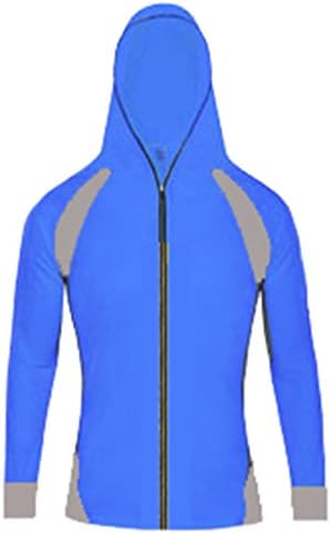 Geval Men's Outdoor UV Sunscreen Cloth Quick Drying Fishing Shirts(Blue03,US Tight M/Label L)
