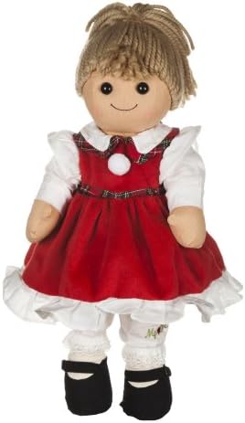 My Doll 16.5 inches rag doll with red and tartan dress