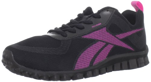 Reebok Women's Realflex Scream Running Shoe,Black/Dynamic Pink,11 M US