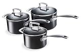 Le Creuset Toughened Non-Stick Saucepan Set, 3 Piece  from Le Creuset