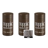 3X Toppik All Natural Organic Keratin Protein Fibers Hair Thickening System Instantly Conceals Thinning Hair & Baldness! Travel .09 oz Container In 