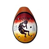 Ocarina Clay Flute from Peru with Hand Painted Kokopelli