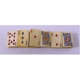 Ox Bone Poker Tile Bracelet White