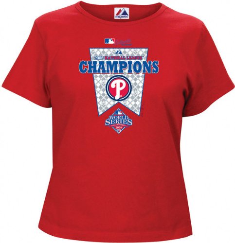 Buy Philadelphia Phillies 2008 National League Champion Official Clubhouse Ladies Tee