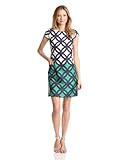 Gabby Skye Women's A Line Dress, Navy Multi, 10 Missy