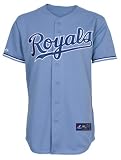 MLB Youth Kansas City Royals Columbia Blue Alternate Short Sleeve 6 Button Synthetic Replica Baseball Jersey Spring 2011? (Columbia Blue, Large)