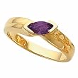14K Yellow Gold Amethyst Ring
