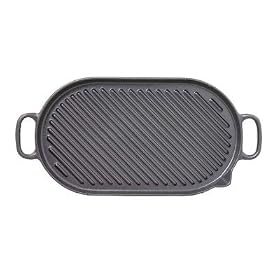 Chasseur Cast Iron Oval Twin Cast Handle 41 X 20cm Grill Pan