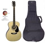 Full Size 38 1/2 Acoustic Guitar with Instructional DVD and handy Carry Bag SX OM-160 NAT