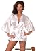 Eleganter Satin-Kimono, Größe S/L, Farbe weiss