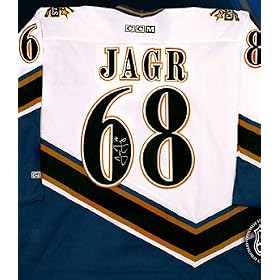 Buy Jaromir Jagr Signed Washington Capitals White CCM Replica Jersey