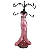 Art Deco Butterfly Gown Jewelry Stand 14.5H Pink