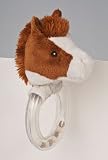 Brown and White Horse Ring Rattle
